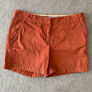 J. Crew Classic Twill Chino Orange Shorts - Size 4